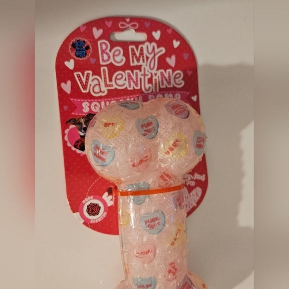 European Home Designs Squeaky Bone Dog Toy Rose Scented - Picture 9 of 16